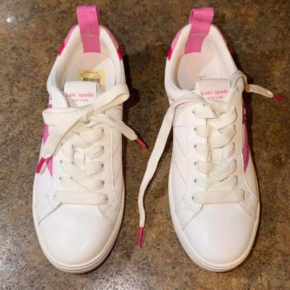Kate Spade Signature Action Napa Calf Leather Sneakers - Picture 6 of 13